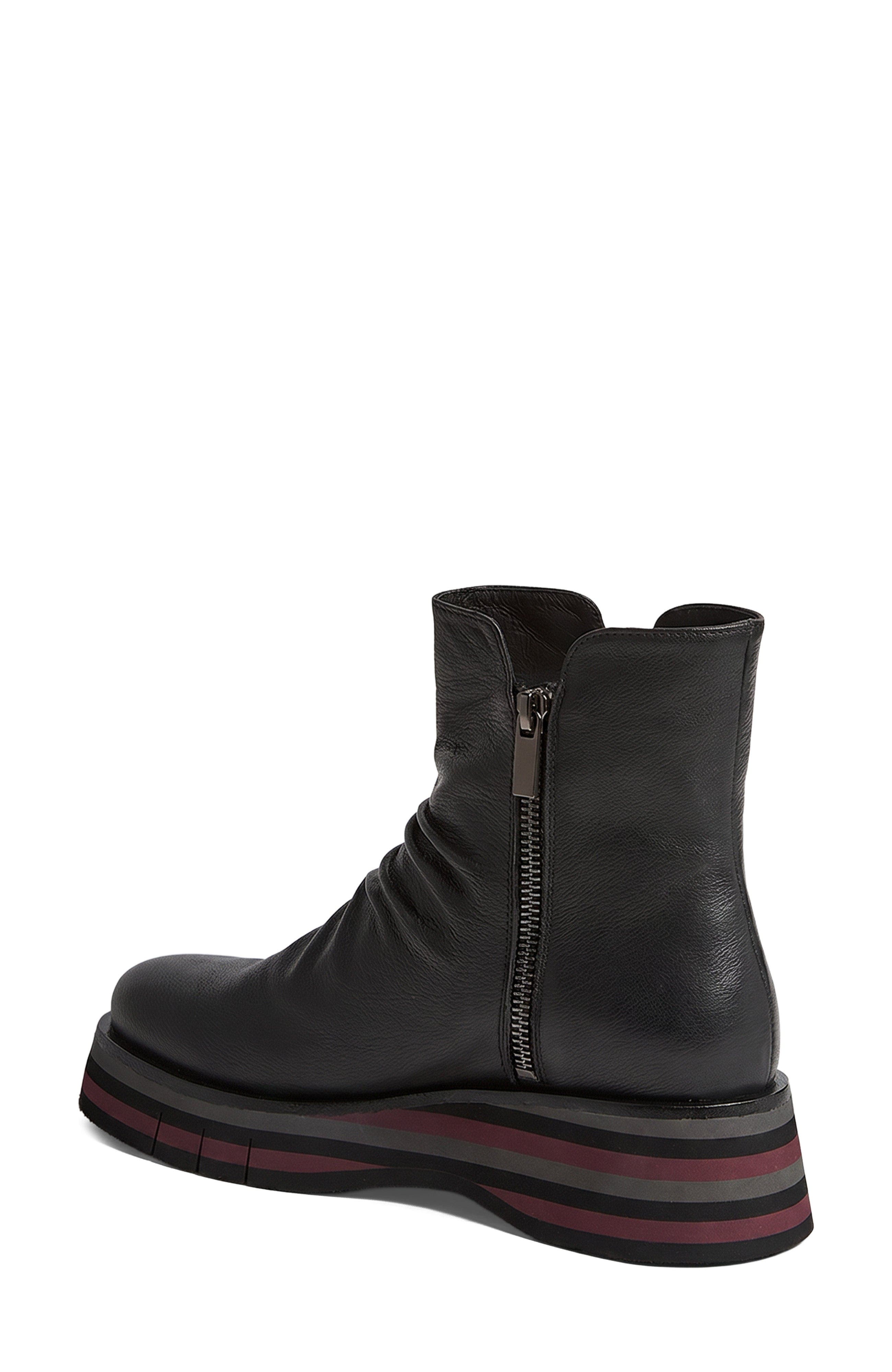Ganni Flatform Boot, Alternate, color, Black and Grey Leather