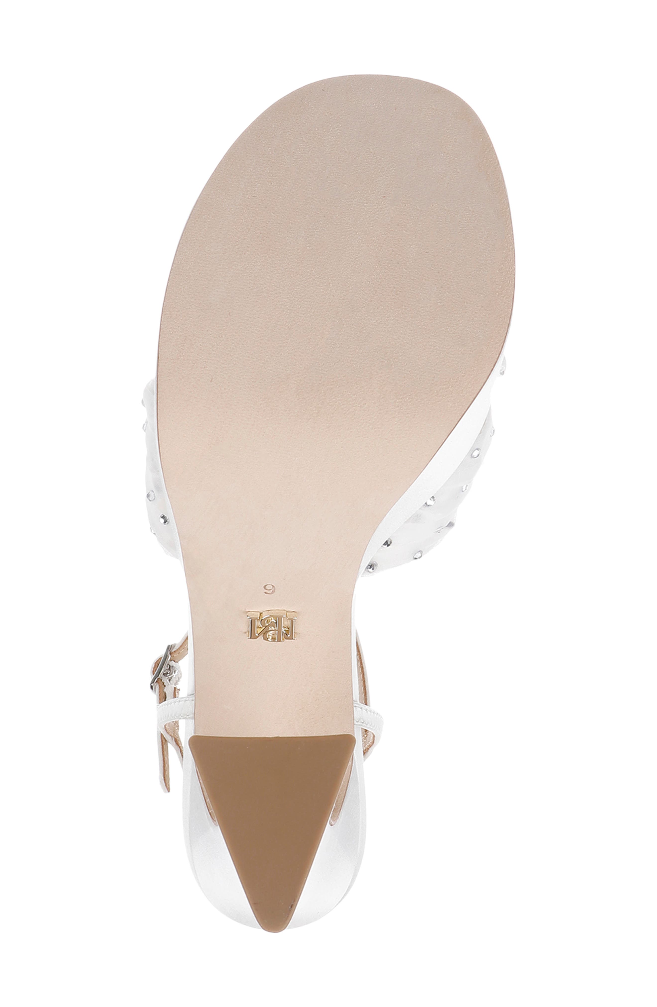 Badgley Mischka Collection Willabella Ankle Strap Platform Sandal, Alternate, color, White Satin