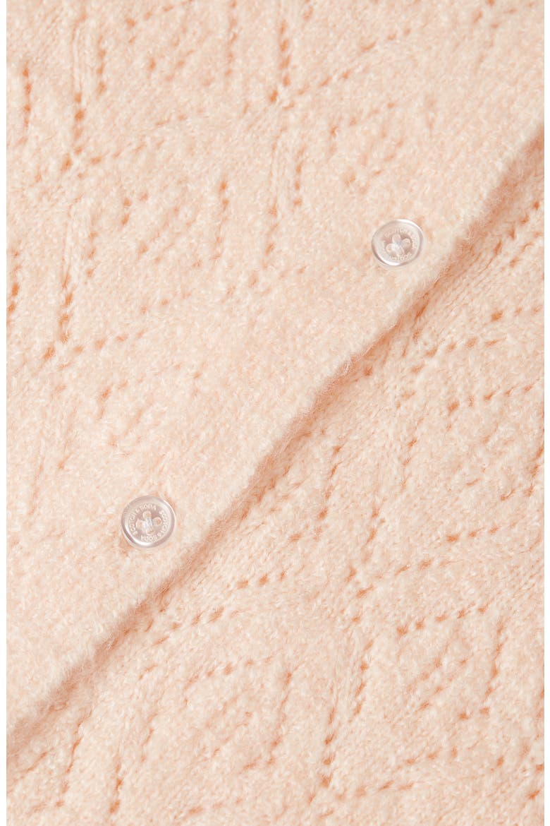 Kids' Pointelle Cardigan, Alternate, color, EGGNOG