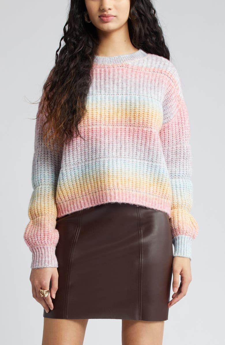 VERO MODA Begonia Ombré Stripe Sweater, Alternate, color, 