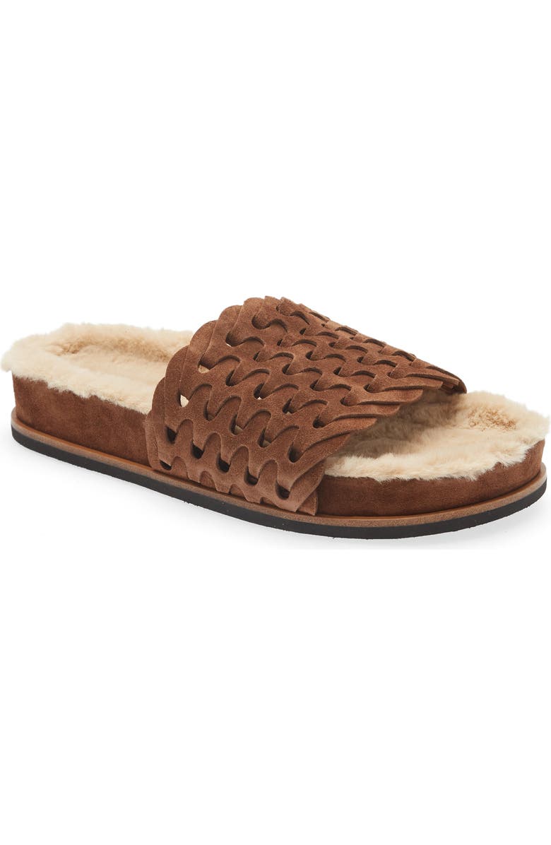 rag & bone Bailey Faux Shearling Lined Slipper, Main, color,