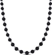 DELMAR Black Diamond Disc Necklace - 0.50 ctw