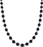 DELMAR Black Diamond Disc Necklace - 0.50 ctw