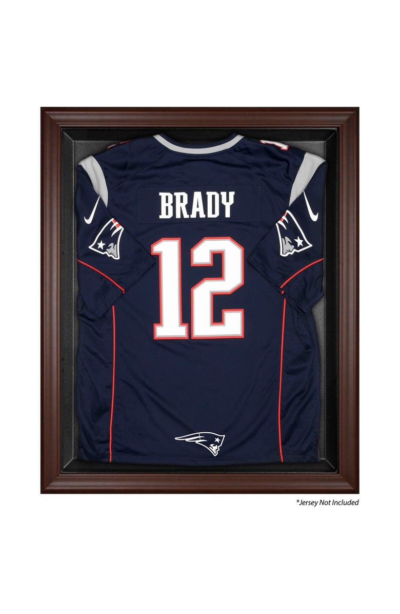 FANATICS AUTHENTIC New England Patriots Fanatics Authentic Brown Framed Jersey Logo Display Case, Main, color, 