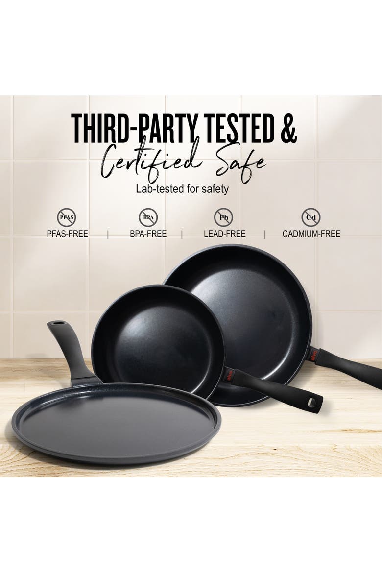 Energy 3-Piece Ceramic Nonstick Frying Pan Set, Alternate, color, Black