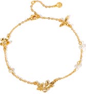 LA MENO Faux Pearl Hive Bracelet