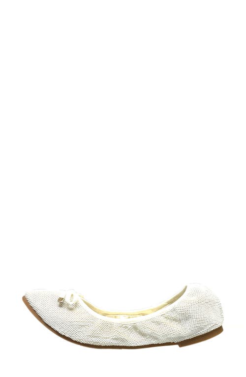 Ninety Union Sequin Ballerina Flat In White