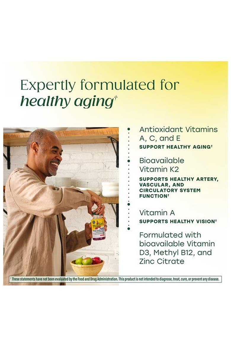 Whole Body Multi Gummies for Men 55+ for Muscle & Bone Health, Vegetarian, 90 Strawberry Gummies, Alternate, color, None