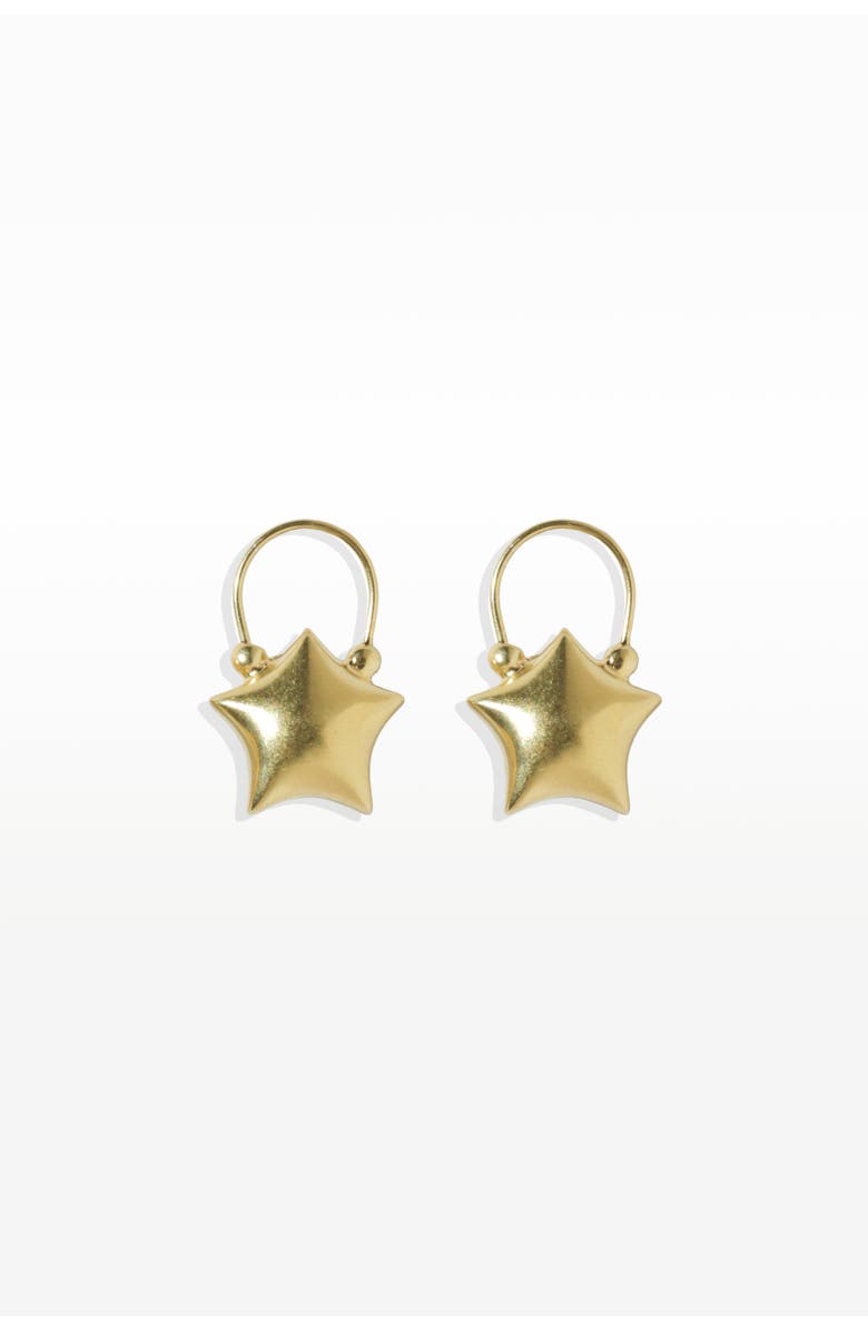 67jewelry Gold Puffed Star Earrings, Alternate, color, Gold