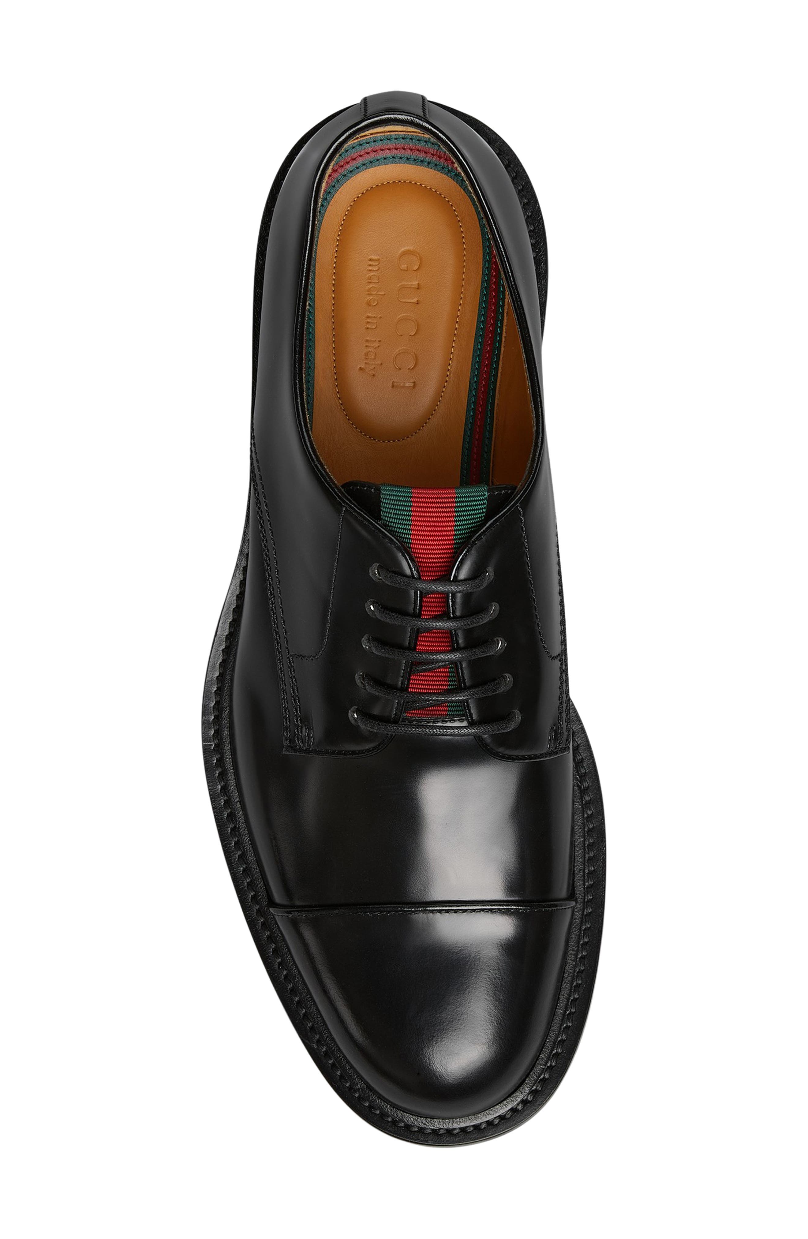 Gucci William Cap Toe Derby, Alternate, color, Black