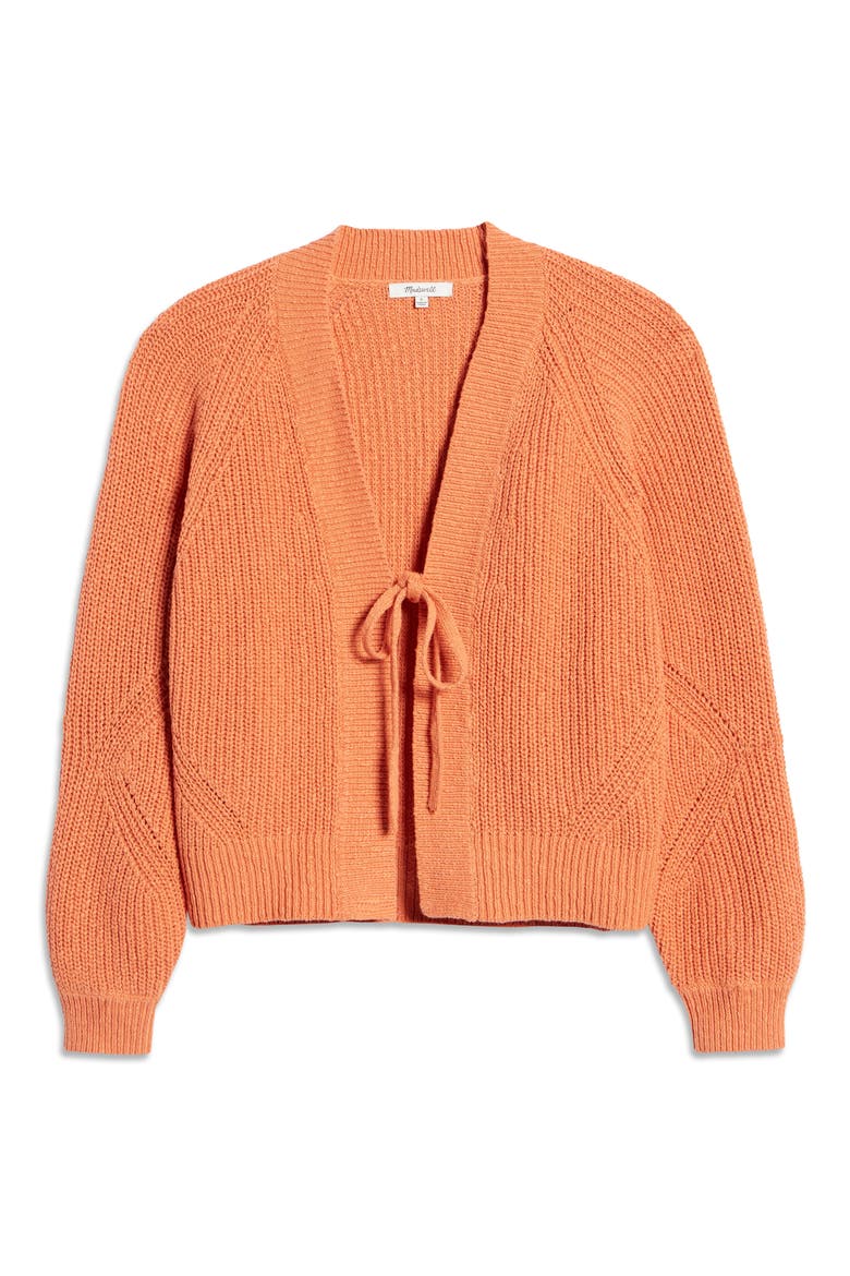 Eastdale Tie Front Cardigan Sweater, Alternate, color, PALE SUNSET