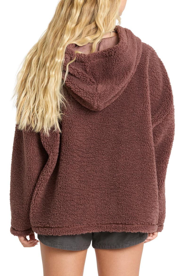 Time Out Sherpa Hoodie, Alternate, color, ESPRESSO