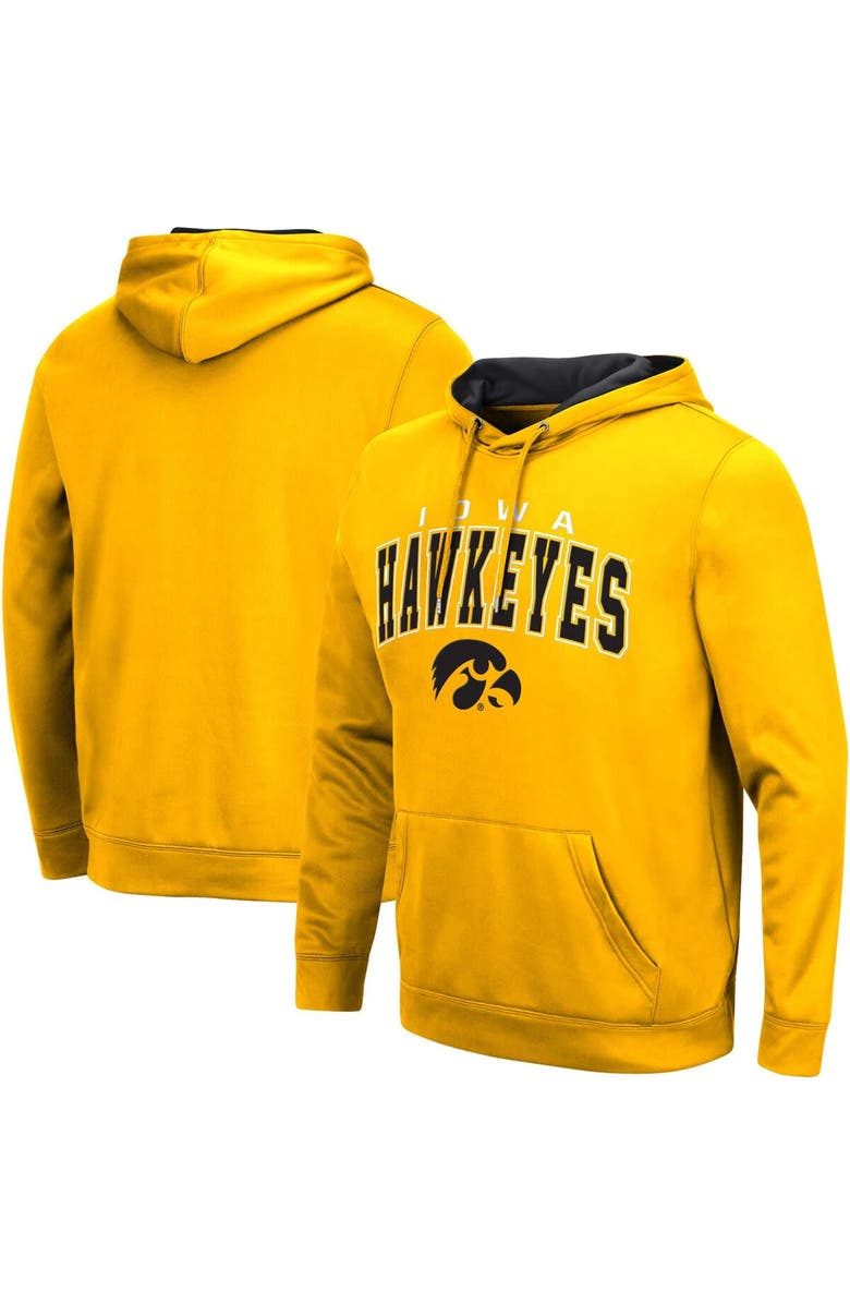 COLOSSEUM Men's Colosseum Gold Iowa Hawkeyes Resistance Pullover Hoodie, Main, color,