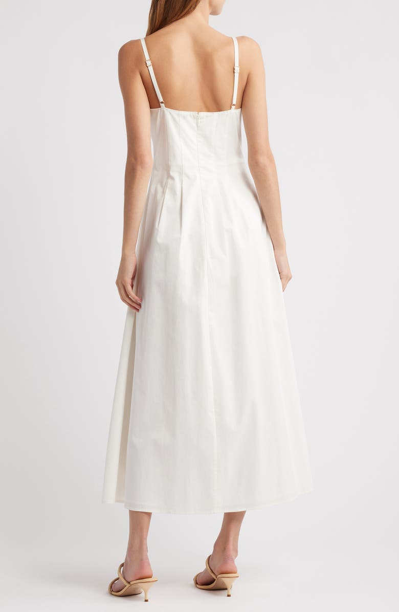 Cult Gaia Ellaria Plunge Stretch Poplin Midi Dress, Alternate, color,