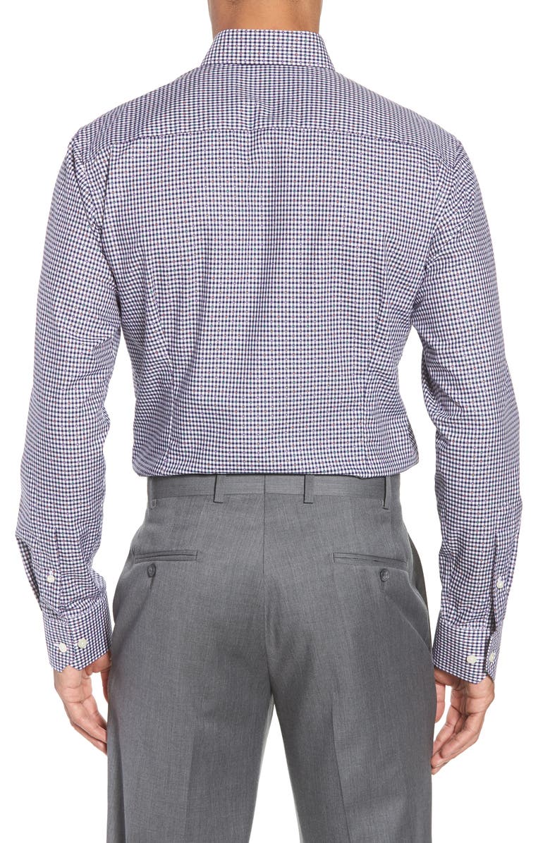 Eton Slim Fit Check Dress Shirt, Alternate, color, 