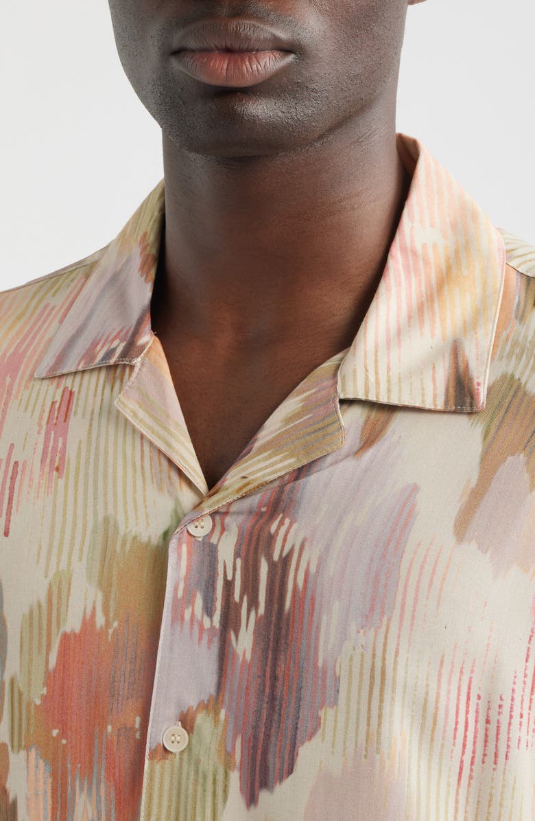 Wax London Didcot Corrigated Floral Camp Shirt, Alternate, color, Pastel Multi