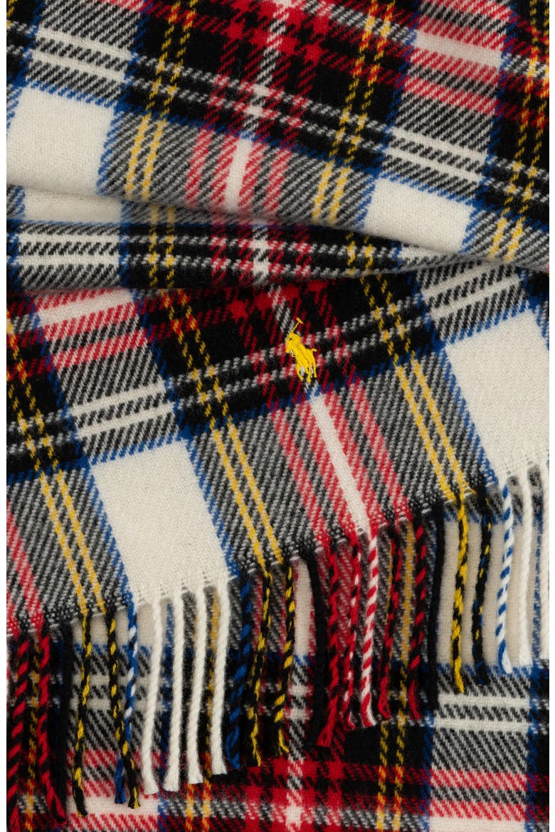 Plaid Wool Scarf, Alternate, color, DRESS STEWART
