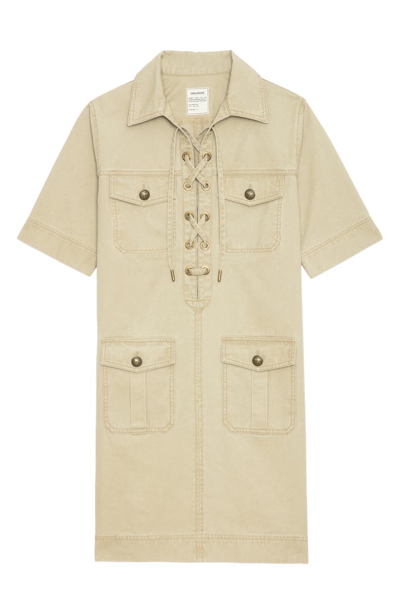 Zadig & Voltaire Record Cotton Shift Dress, Alternate, color, 