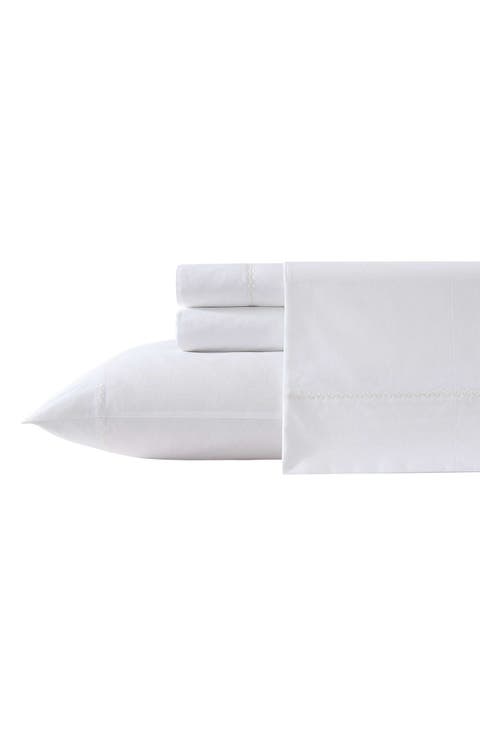 Scallop Embroidered 4-Piece Sheet Set