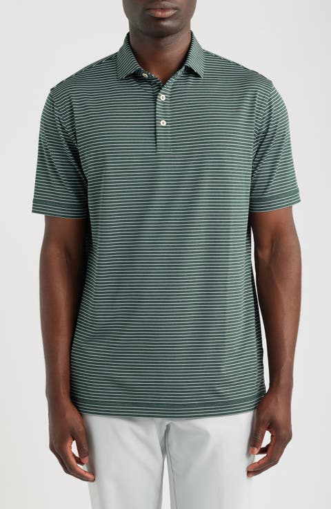 Merion Stripe Summer Comfort Perfomance Jersey Polo