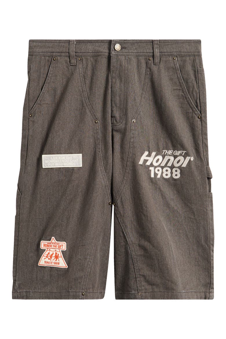 Cotton Twill Carpenter Shorts, Alternate, color, BLACK