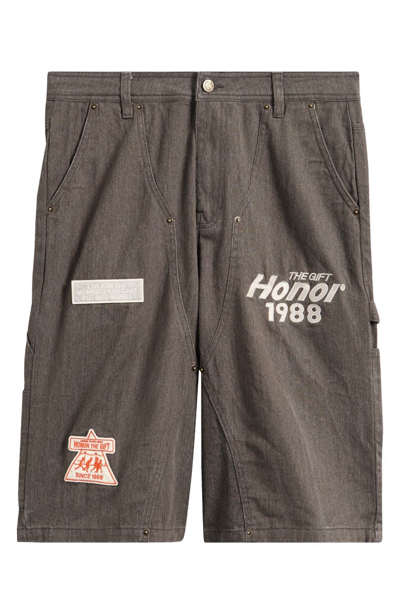 HONOR THE GIFT Cotton Twill Carpenter Shorts, Alternate, color, Black