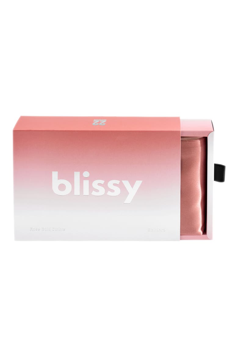 Mulberry Silk Pillowcase, Alternate, color, ROSE GOLD OMBRE