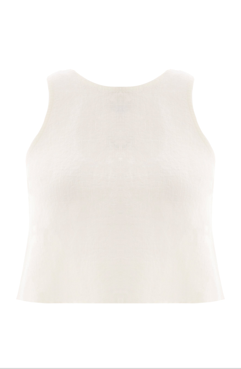 Monlicia Lena 100% Linen Sleeveless Top, Alternate, color, Stone