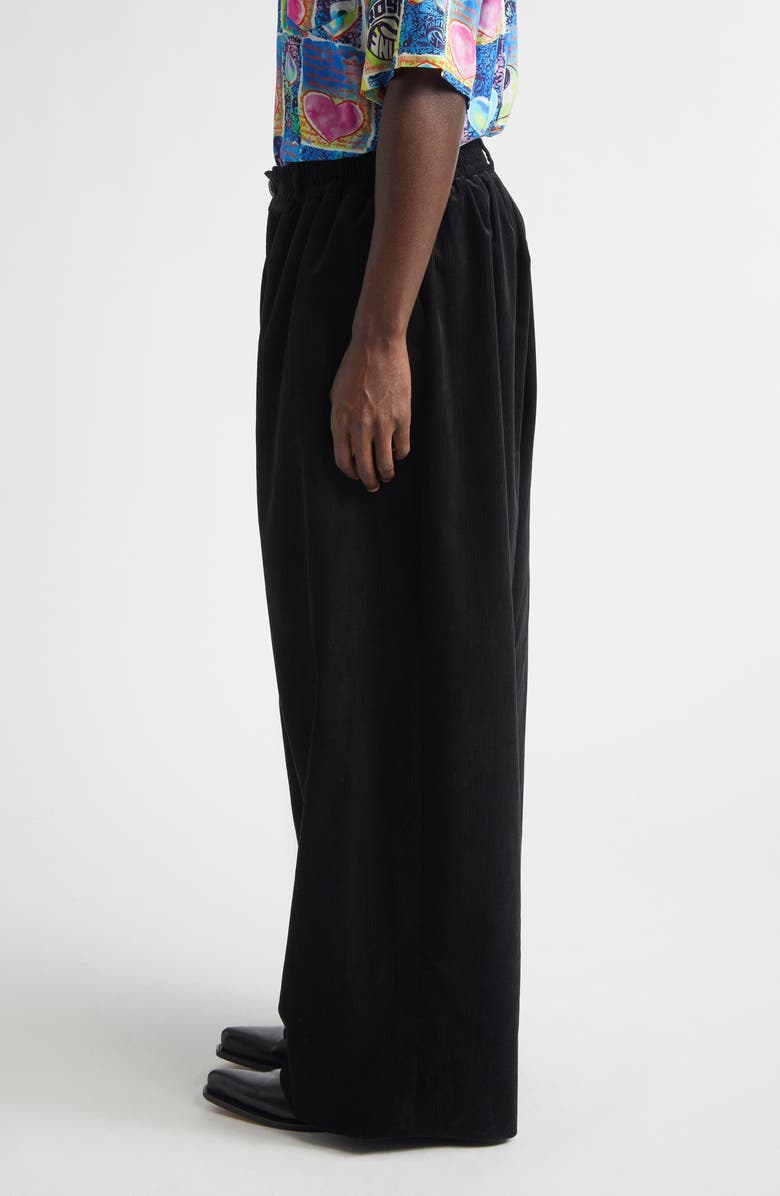Martine Rose Extreme Wide Leg Corduroy Pants, Alternate, color, Black