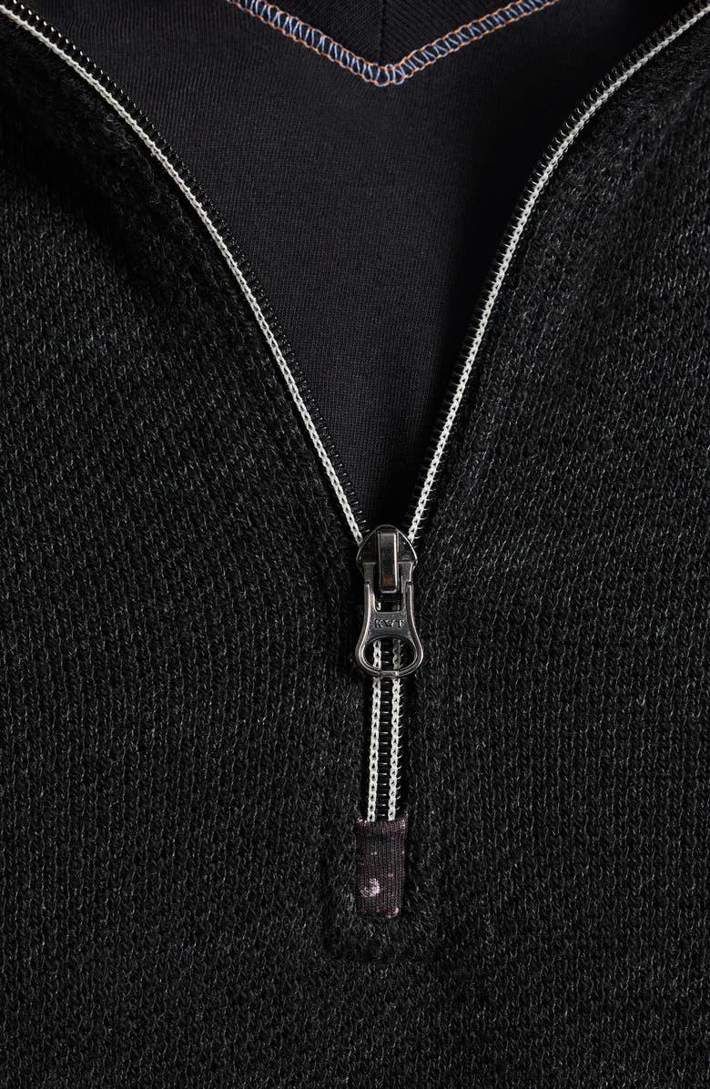 Robert Graham Griffin Quarter Zip Pullover, Alternate, color, Black