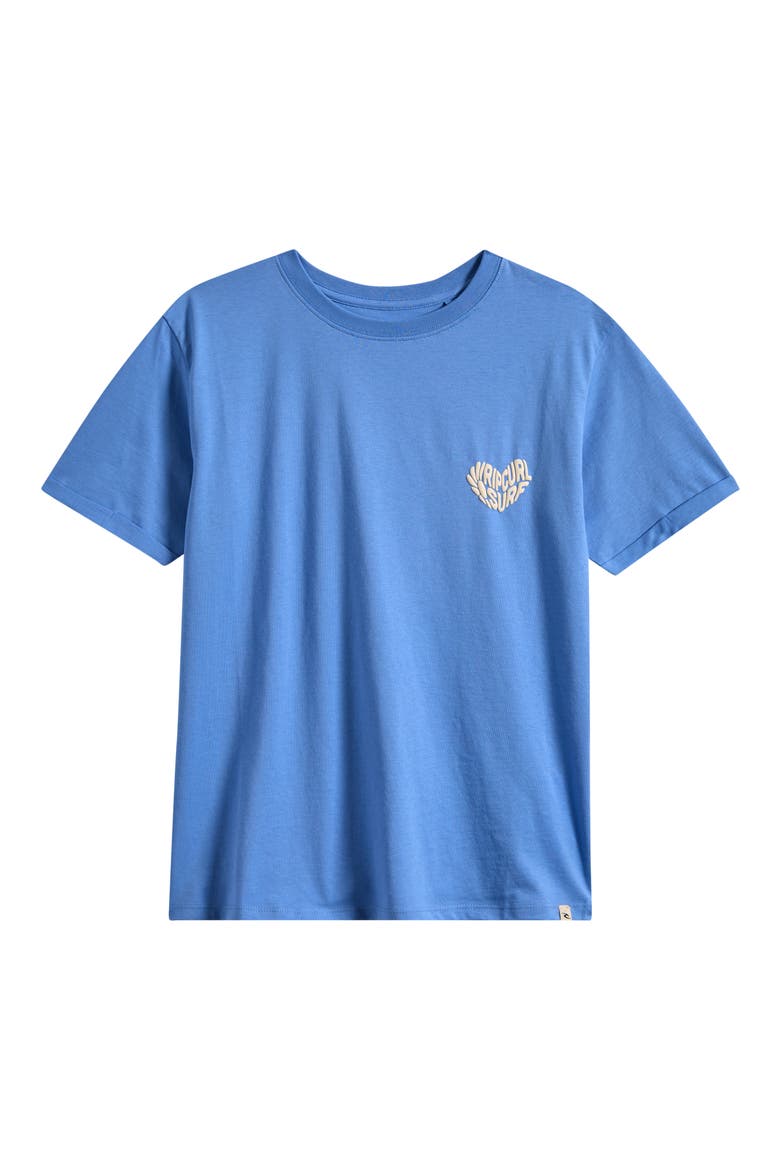 Kids' Network Heart Cotton Graphic T-Shirt, Main, color, CORNFLOWER BLUE