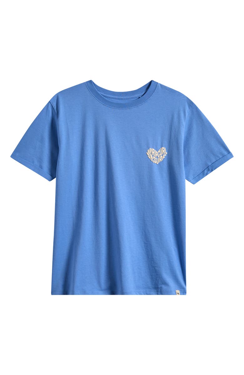 Rip Curl Kids' Network Heart Cotton Graphic T-Shirt, Main, color, Cornflower Blue