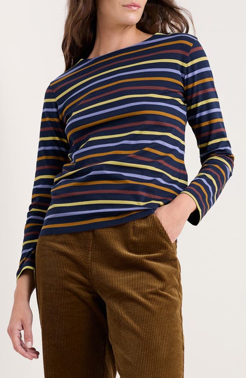 Seasalt Cornwall Sailor Stripe Organic Cotton Top In Multi