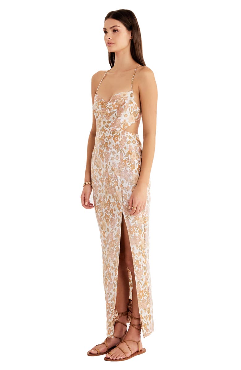 RUMER Paloma Floral Slipdress, Alternate, color, White