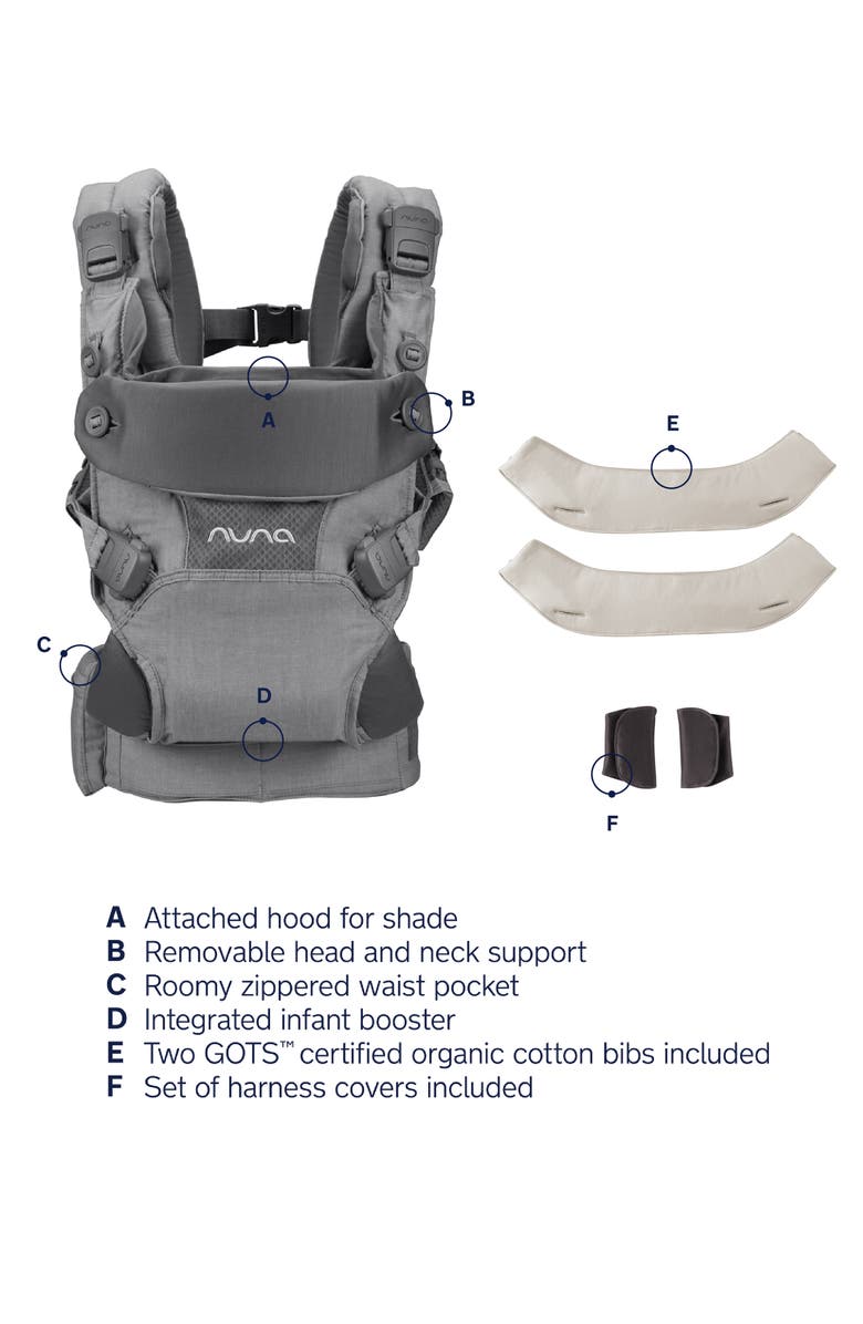 Nuna CUDL 4-in-1 Baby Carrier, Alternate, color, Softened Thunder