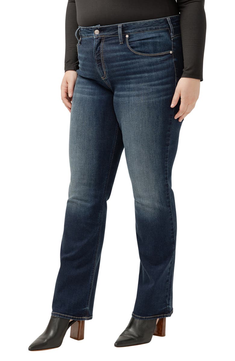 Silver Jeans Co. Avery Curvy High Waist Slim Bootcut Jeans, Alternate, color,