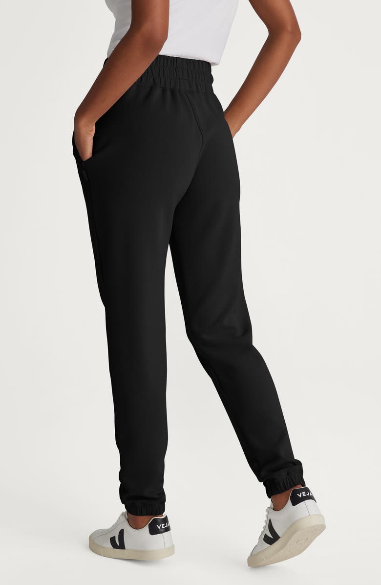 Tommy John Luxe Traveler High Waist Joggers, Alternate, color, Black