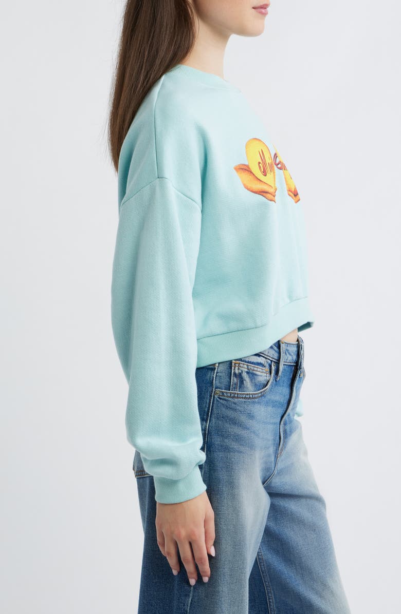 BOYS LIE Main Squeeze Kara Crop Sweatshirt, Alternate, color, Blue