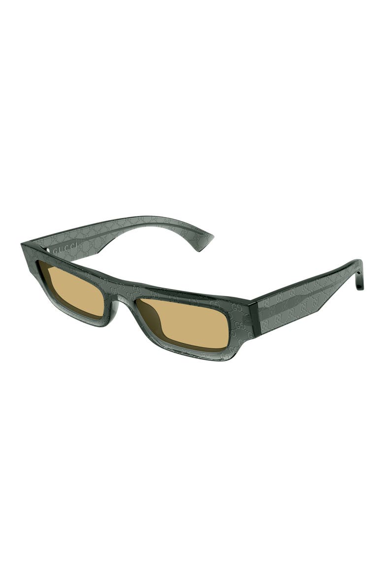 52mm Rectangular Sunglasses, Alternate, color, GREY