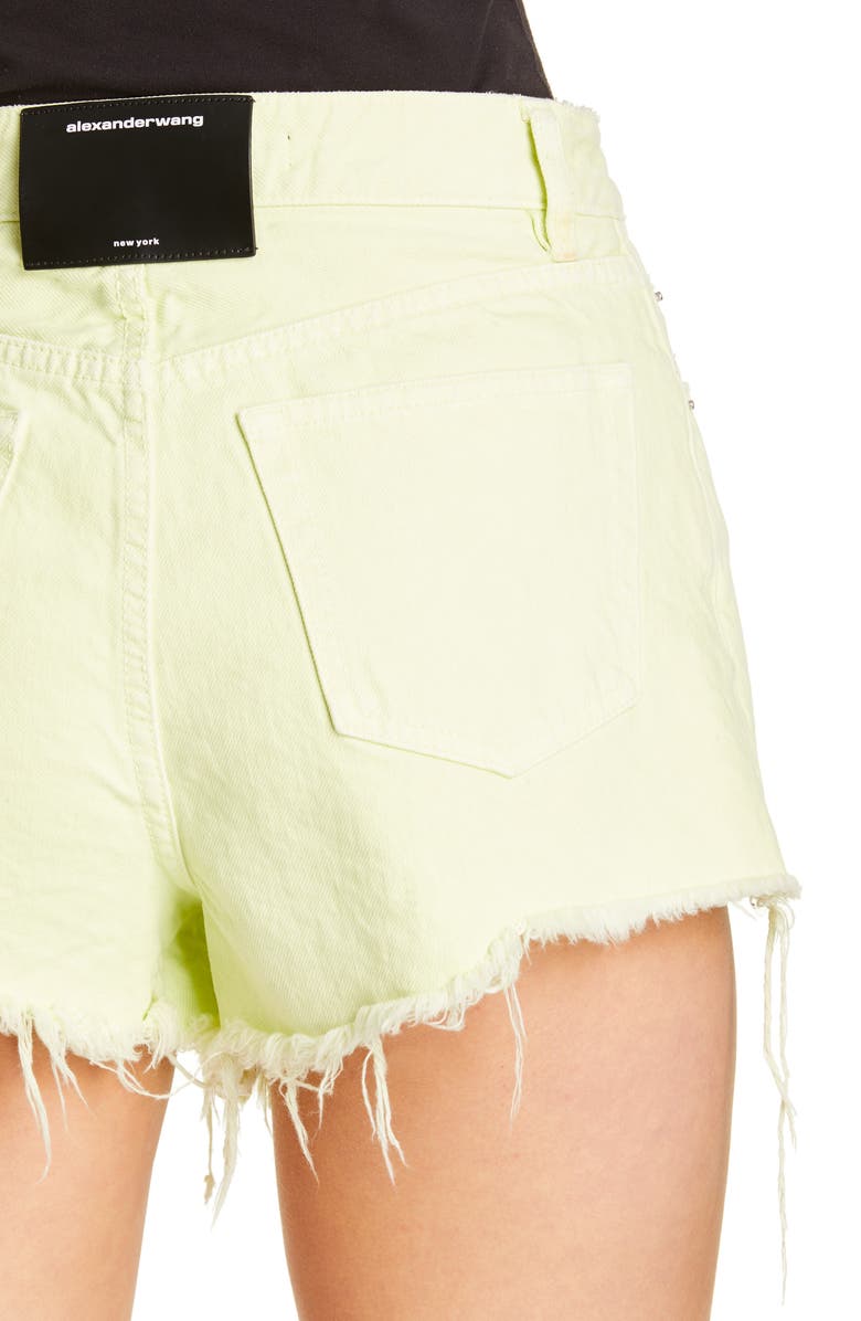 Denim x Alexander Wang Bite Denim Shorts, Alternate, color,