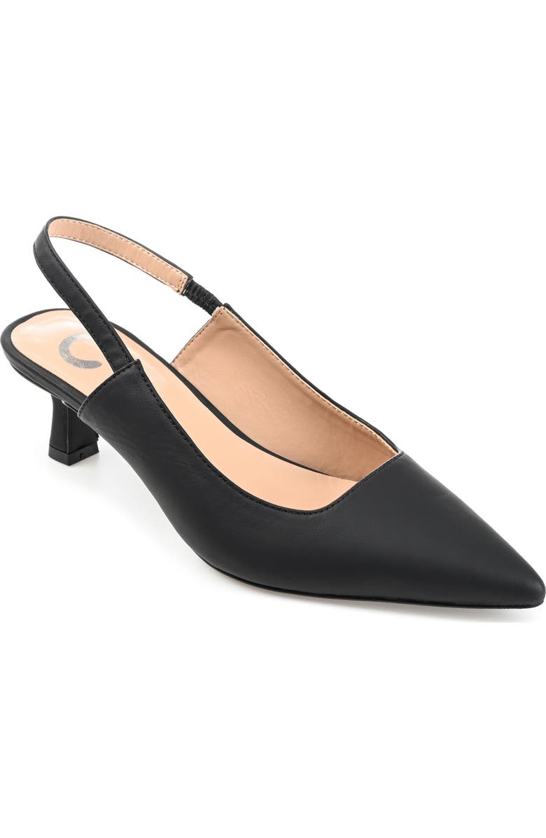 Journee Collection Paulina Slingback Pump - Wide Width, Main, color, Black