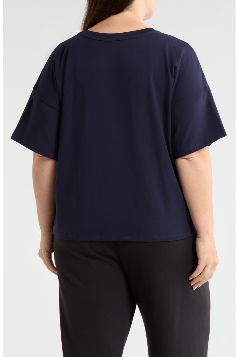 Boxy Crewneck T-Shirt, Alternate, color, INK
