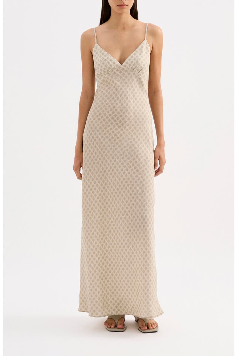 Cosmos Cupro Slip Dress, Main, color, Cosmos