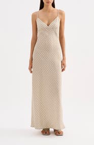 Nude Lucy Cosmos Cupro Slip Dress