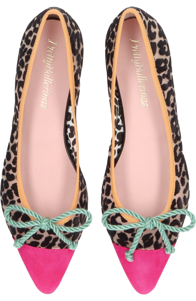 Pretty Ballerinas Pointed Toe Mesh Ballet Flat, Alternate, color, Black