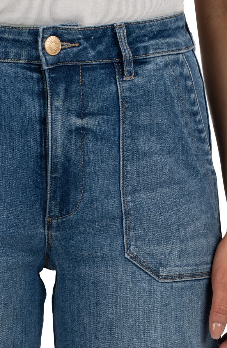 KUT from the Kloth Meg Patch Pocket High Waist Wide Leg Jeans, Alternate, color, 