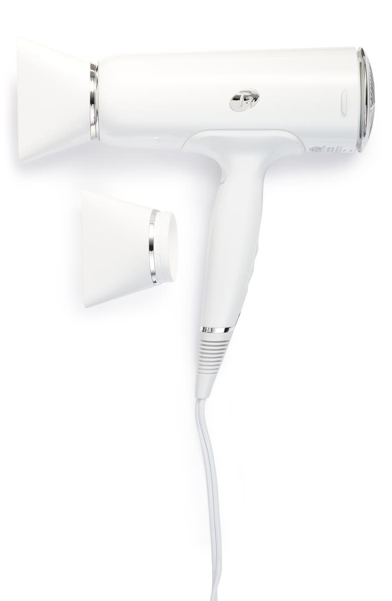 T3 White & Chrome Cura Hair Dryer, Main, color,