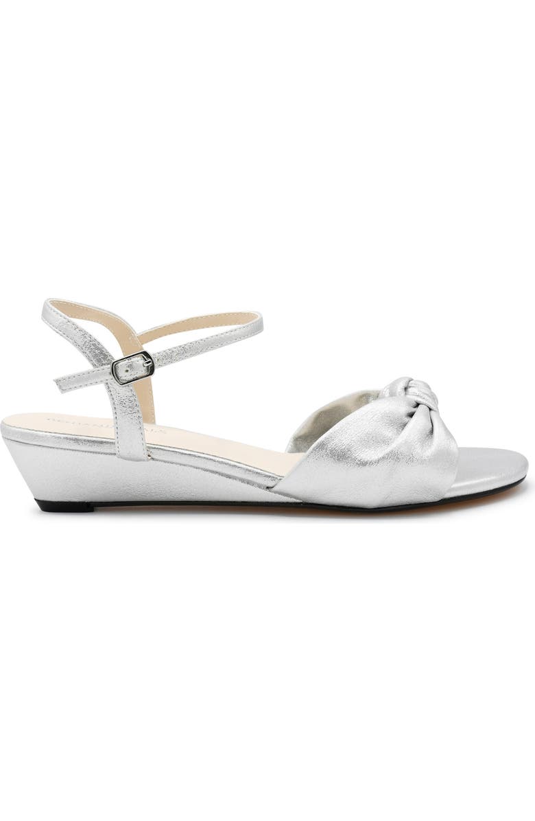 Touch Ups Rose Ankle Strap Wedge Sandal, Alternate, color, Silver