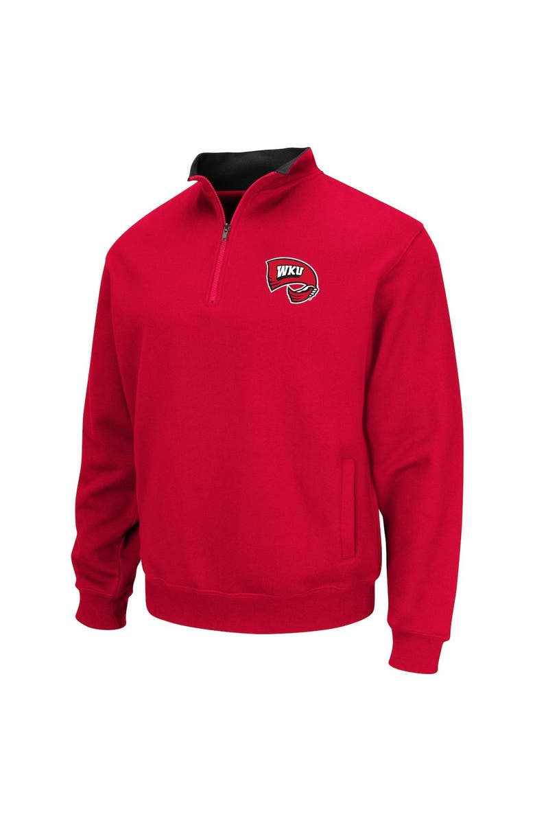 COLOSSEUM Men's Colosseum Red Western Kentucky Hilltoppers Tortugas Quarter-Zip Sweatshirt, Alternate, color, Red