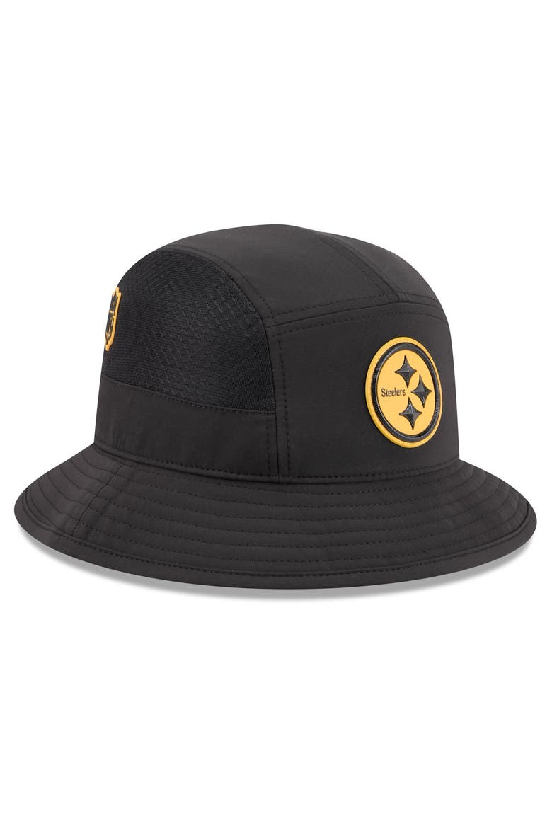 Men's New Era Black Pittsburgh Steelers 2026 Sideline Bucket Hat, Alternate, color, Black